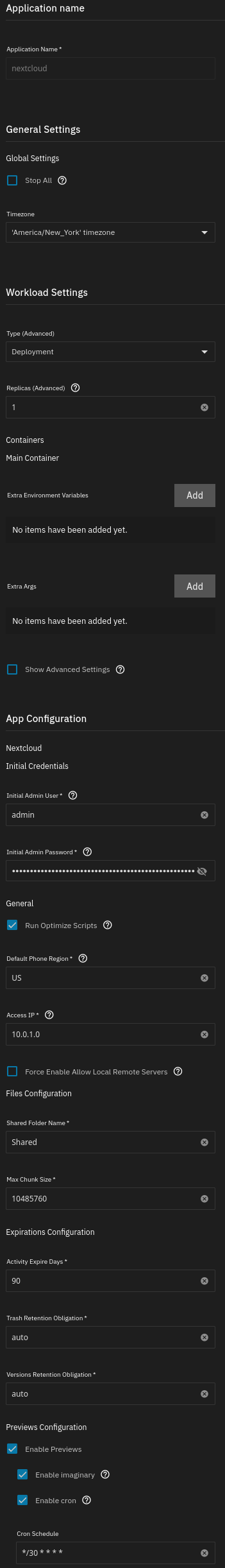 Nextcloud Settings